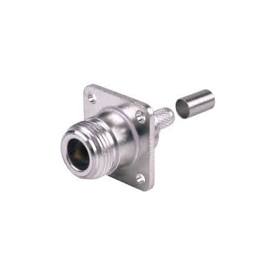 N Female Panel Mount Crimp Connector for LMR-240 Coaxial Cable