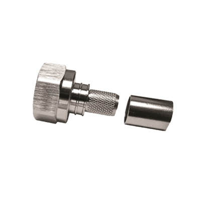 	4.3/10.0 DIN Male Straight Jack connector by Times for the LMR-400 cable series