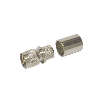 Mini-UHF Male Straight Plug connector by Times for the LMR-400 cable series