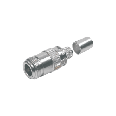 N Type Female Straight Jack connector by Times for the LMR-400 cable series