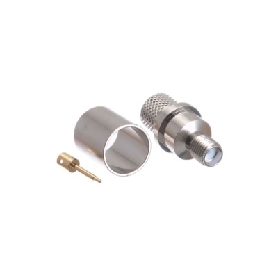 SMA Female Straight Jack connector by Times for the LMR-400 cable series