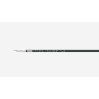 TCOM Low Loss Low Passive Intermod TCOM-200-PUR-DB Coax Cable Double Shielded with Watertight Black Jacket