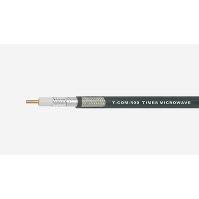 TCOM Low Loss Low Passive Intermod TCOM-500 Outdoor Rated Coax Cable Double Shielded with Black Jacket